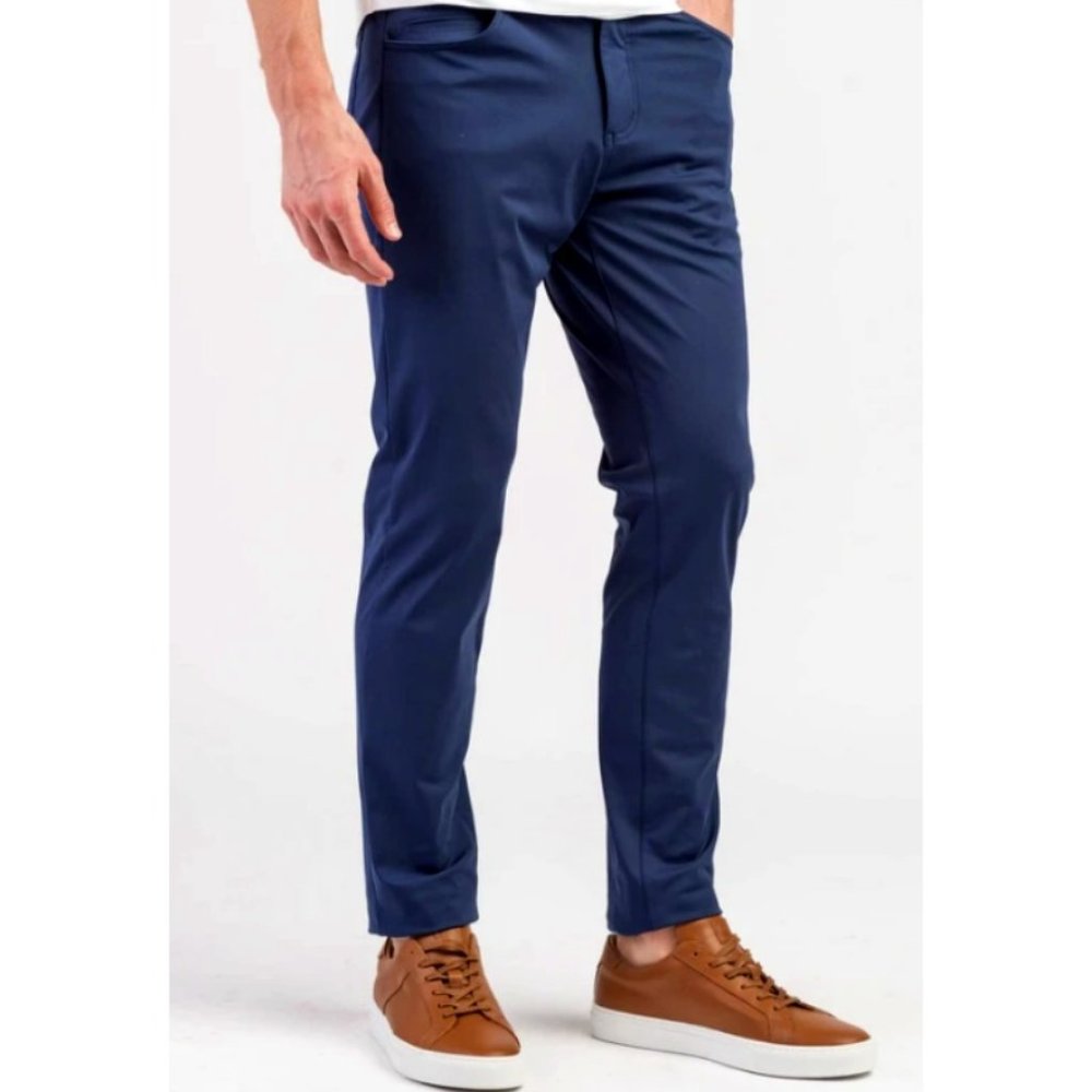 NEW W TAGS NWT Rhone Commuter 5 Pocket slim fit pant - 34 - parisian night blue